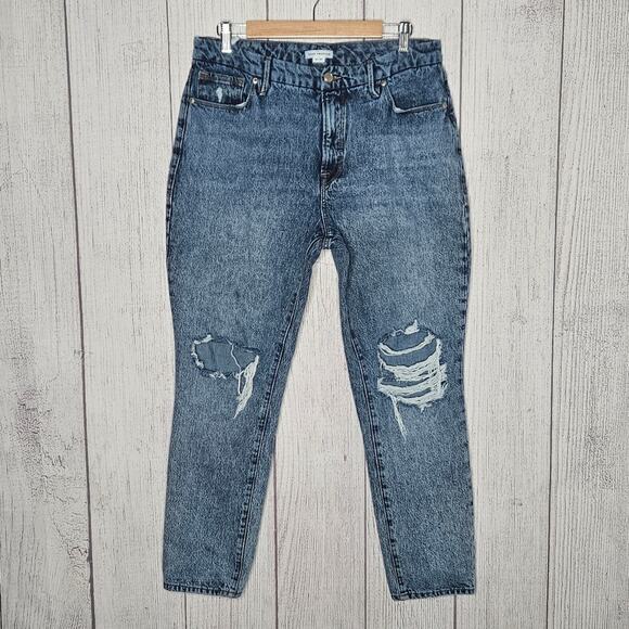 Good American Classic Slim Straight Jeans, GC999T, sz 12/31 - Picture 1 of 4